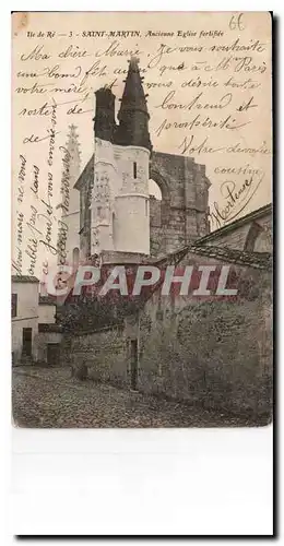 Ansichtskarte AK Ile de Re Saint Martin Ancienne Eglise fortifie