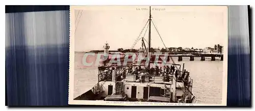 Cartes postales La Cote d'Argent Royan La jetee arrivee du bas de la pointe du Grave Bateau