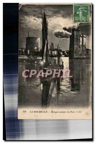 Cartes postales La Rochelle Barque sortant du Port Bateau de peche