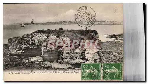 Cartes postales Environs de Royan l'ile aux mouettes et Royan