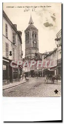 Cartes postales Cagnac clocher de l'Eglise St Liger rue du canton
