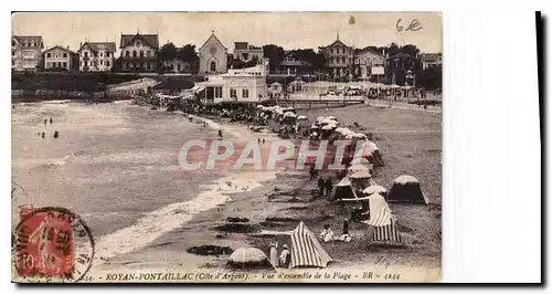 Cartes postales Royan Pontaillac Cote d'Argent vue d'ensemble de la plage