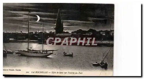 Ansichtskarte AK La Rochelle effet de lune sur l'entree du Port Bateaux