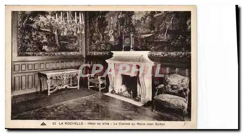 Cartes postales La Rochelle hotel de Ville le cabinet du Maire Jean Guiton
