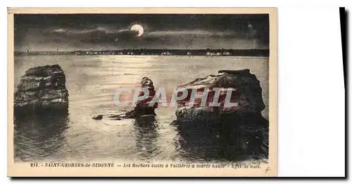 Cartes postales Saint Georges de Didonne les rochers effet de nuit