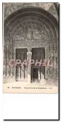Cartes postales Bourges portail sud de la Cathedrale
