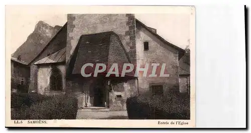 Cartes postales Samoens entree de l'eglise