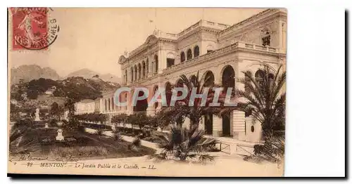 Cartes postales Menton le Jardin Public et le Casino