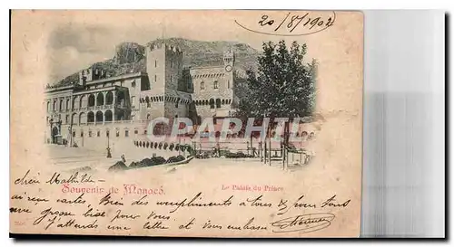 Ansichtskarte AK Souvenir de Monaco le palais du Prince