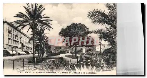 Cartes postales Nice Avenue Massena Casino et Jardin des Palmiers