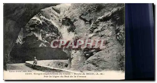 Ansichtskarte AK Gorges superieires du Cians route de Beuil A M par la Ligne du Sud de la France