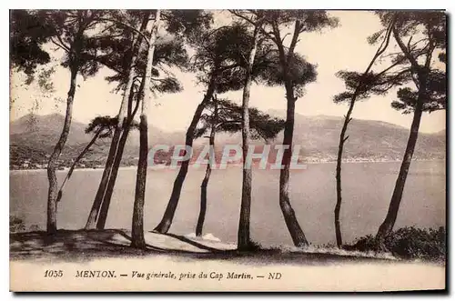 Cartes postales Menton vue generale prise du Cap Martin