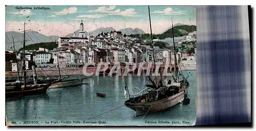 Ansichtskarte AK Menton le port Vieille Ville Nouveau Quai Bateaux de peche