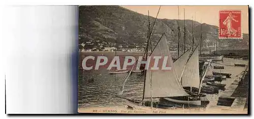 Cartes postales Menton Vue sur Garavan Bateaux