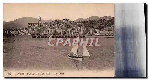 Cartes postales Menton Vue sur la Vieille Ville