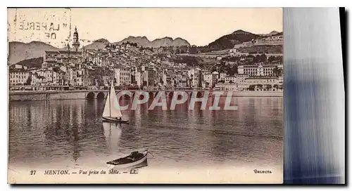 Cartes postales Menton Vue prise du Mole