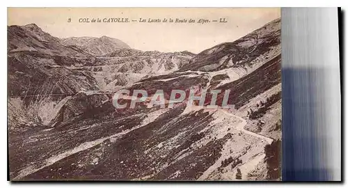 Cartes postales Col de la Cayolle Les Lacets de la Route des Alpes