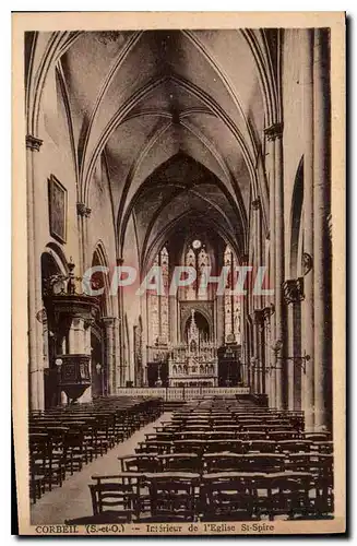 Ansichtskarte AK Corbeil S et O Interieur de l'Eglise St Spire