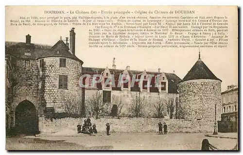 Cartes postales Dourdan Le Chateau fort Entree principale Origine du Chateau de Dourdan