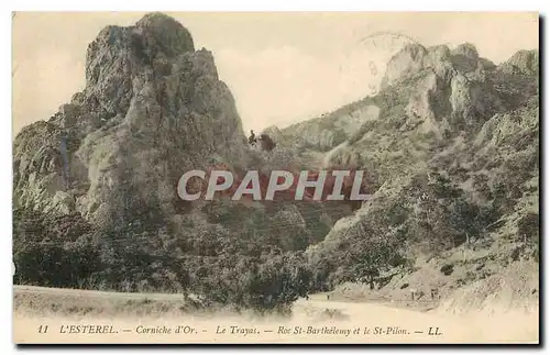Cartes postales L'Esterel Corniche d'Or Le Trayas Roc St Barthelemy et le St Pilon
