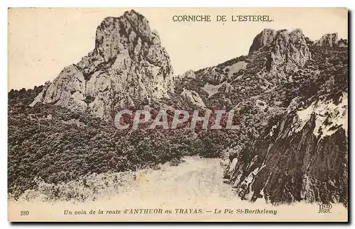 Cartes postales Corniche de l'Esterel Un coin de la route d'Antheor au Trayas Le Pic St Barthelemy