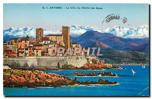 Cartes postales Antibes La Ville La Chaine des Alpes