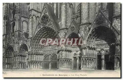 Ansichtskarte AK Cathedrale de Bourges Les Cinq Portails