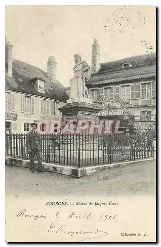 Cartes postales Bourges Statue de Jacques Coeur