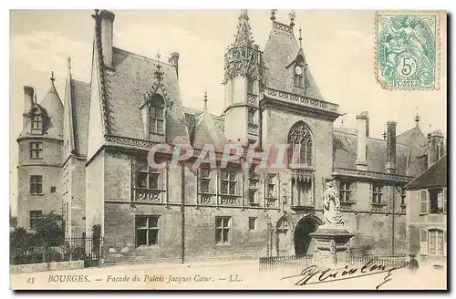 Cartes postales Bourges Facade du Palais de Jacques Coeur
