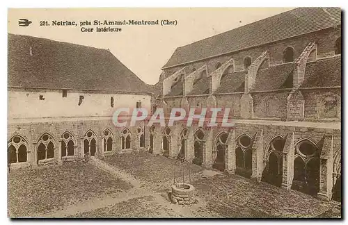 Cartes postales Noirlac pres St Amand Mortrond Cher Cour interieure