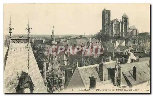 Cartes postales Bourges Panorama vu du Palais Jacques Coeur