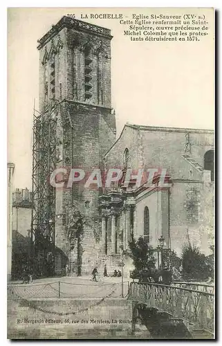 Ansichtskarte AK La Rochelle Eglise St Sauveur