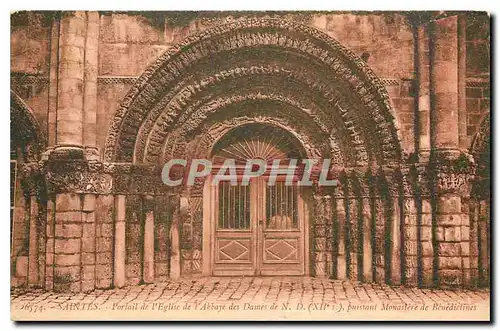 Cartes postales Saintes Portail de l'Eglise de l'Abbaye des Dames de N D puissant Monastere de Benedictines