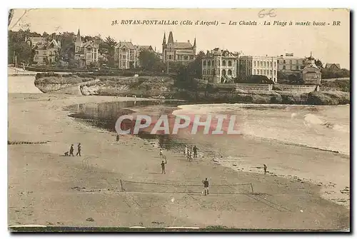Cartes postales Royan Pontaillac Cote d'Argent Les Chalets La Plage a maree basse