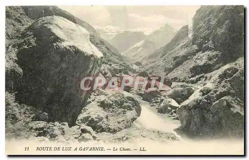 Cartes postales Route de Luz a Gavarnie Le Chaos