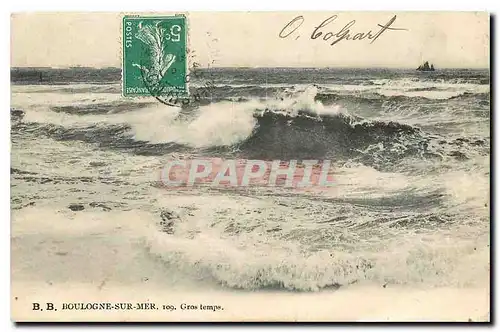 Cartes postales Boulogne sur Mer Gros temps