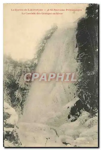 Ansichtskarte AK Le centre de L'Auvergne St Nectaire Pittoresque La Cascade des Granges en hiver