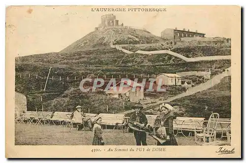 Cartes postales L'Auvergne Pittoresque Au Sommet du Puy de Dome Enfants Folklore