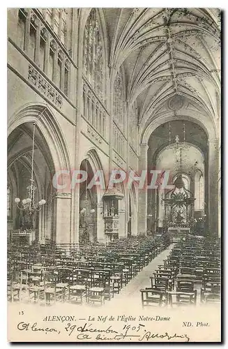 Cartes postales Alencon La Nef de l'Eglise Notre Dame