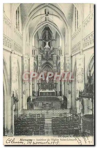 Cartes postales Alencon Interieur de l'Eglise Saint Leonard