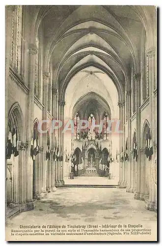 Ansichtskarte AK Chocolaterie de l'Abbaye de Tinchebrai Orne Interieur de la Chapelle