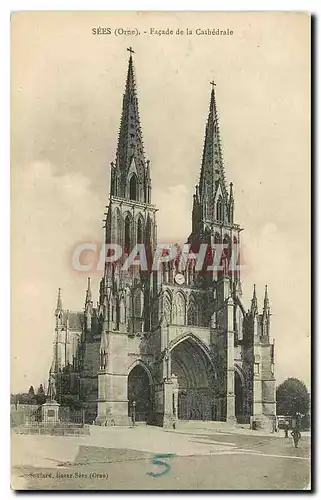 Cartes postales Sees Orne Facade de la Cathedrale