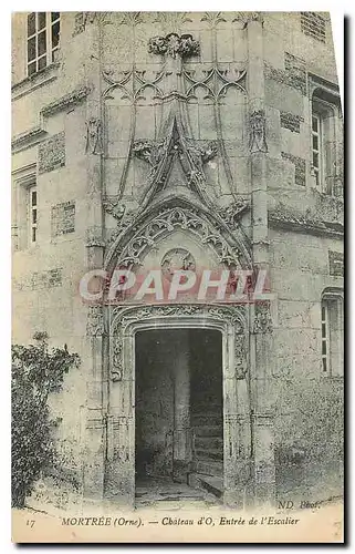 Ansichtskarte AK Mortree Orne Chateau d'O Entree de l'Escalier