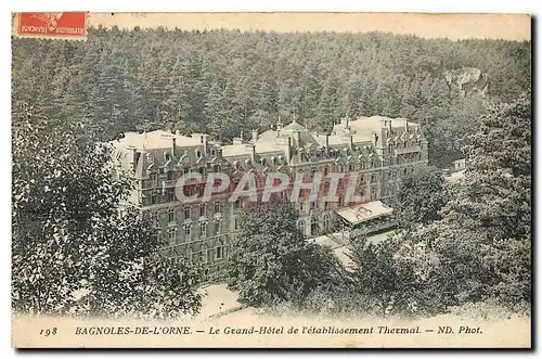 Cartes postales Bagnoles de L'Orne Le Grand Hotel de l'etablissement thermal