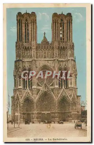 Cartes postales Reims La Cathedrale