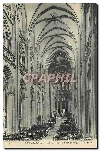 Cartes postales Coutances La Nef de la Cathedrale