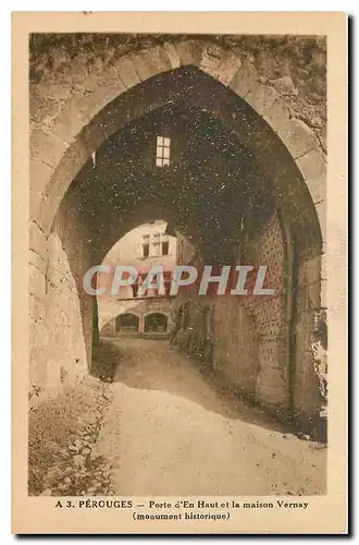 Ansichtskarte AK Perouges Porte d'En Haut et la Maison Vernay monument historique