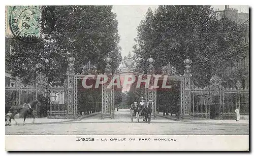 Ansichtskarte AK Paris La Grille du Parc Monceau