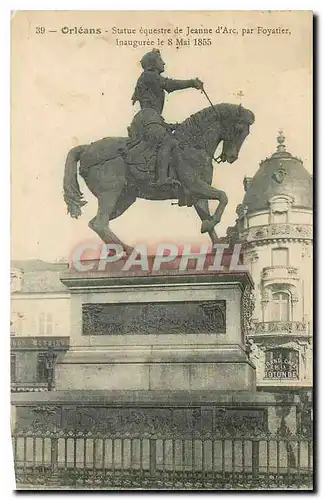 Cartes postales Orleans Statue equestre de Jeanne D'Arc