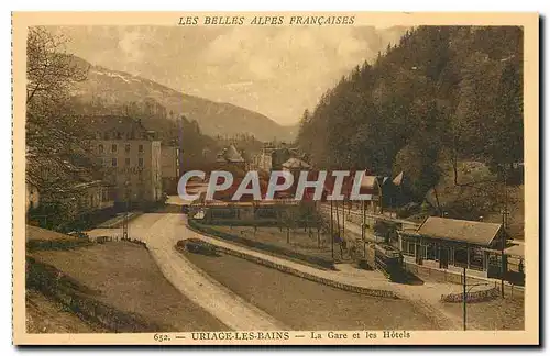 Ansichtskarte AK Les Belles Alpes Francaises Uriage les Bains La Gare et les Hotels